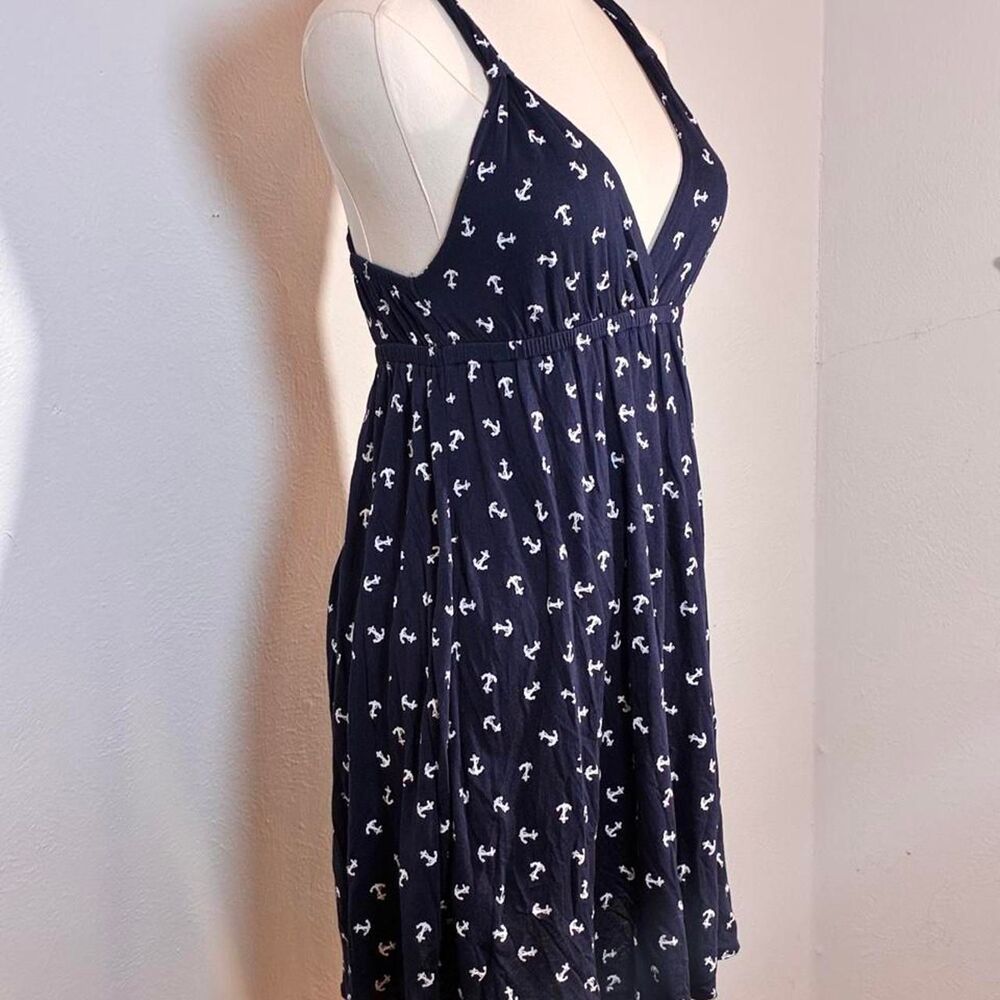 Xhilaration Size Small Nautical Print Women's Navy Dress Criss Cross Back - Picture 3 of 5